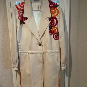 Wool embelished peacoat